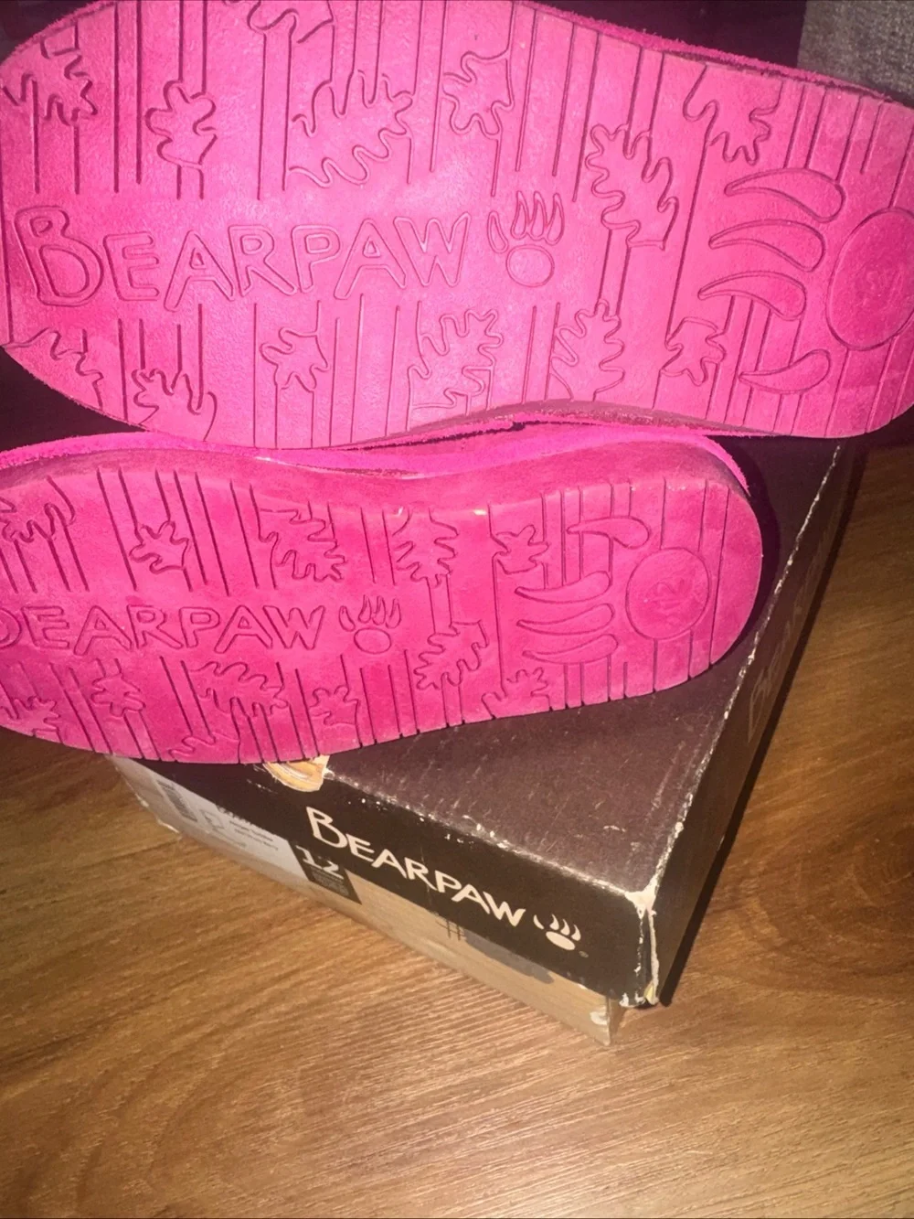 New in Box Bearpaw Shearling Boot Pom Berry Winter Fur Lined Size 12 Toddlers